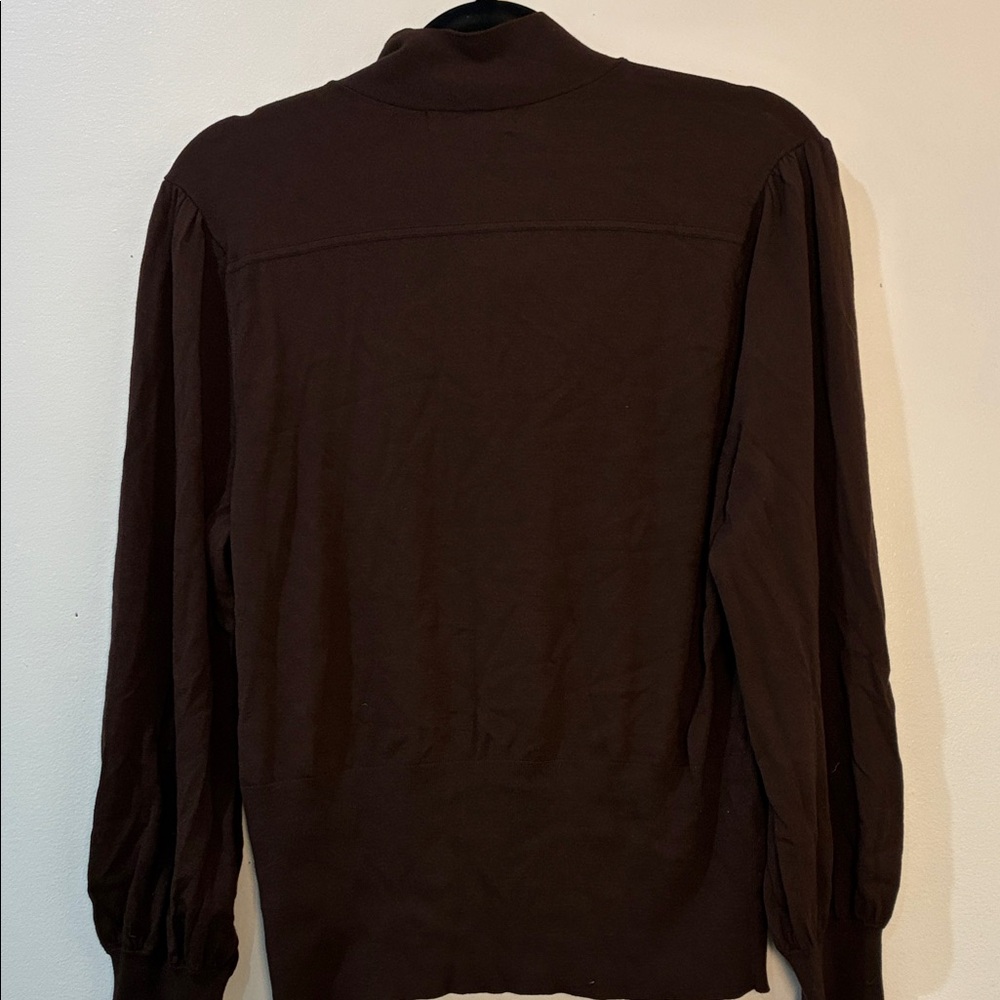 Banana Republic Dark Brown Blouse with Bow - Picture 4 of 4